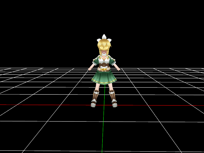 图片[1]-模型发布-绿色女裙装-老飞飞公益网